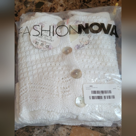 Jolie & Joy Crochet Short Set- White *new* - Picture 7 of 10